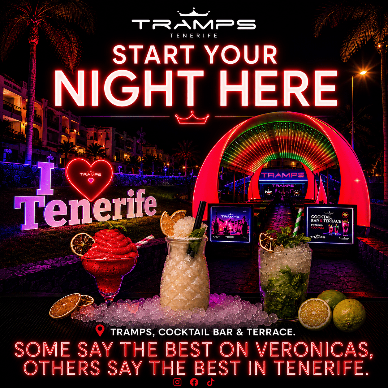 Tramps Tenerife, Cocktail Bar & Terrace