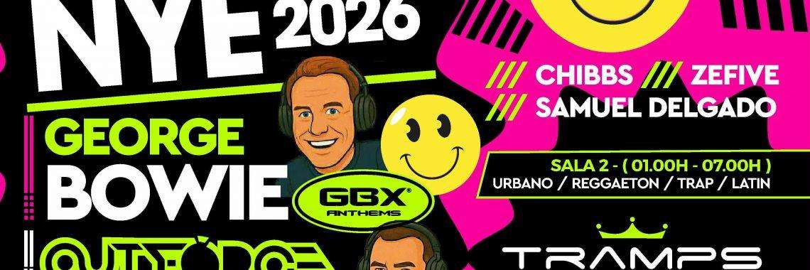 New Year’s Eve Tenerife 2026 – GBX George Bowie live at Tramps Tenerife on Veronicas Strip.