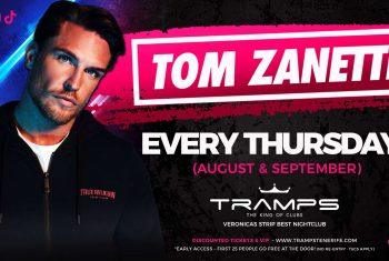 tom zanetti, tramps tenerife, summer 2025