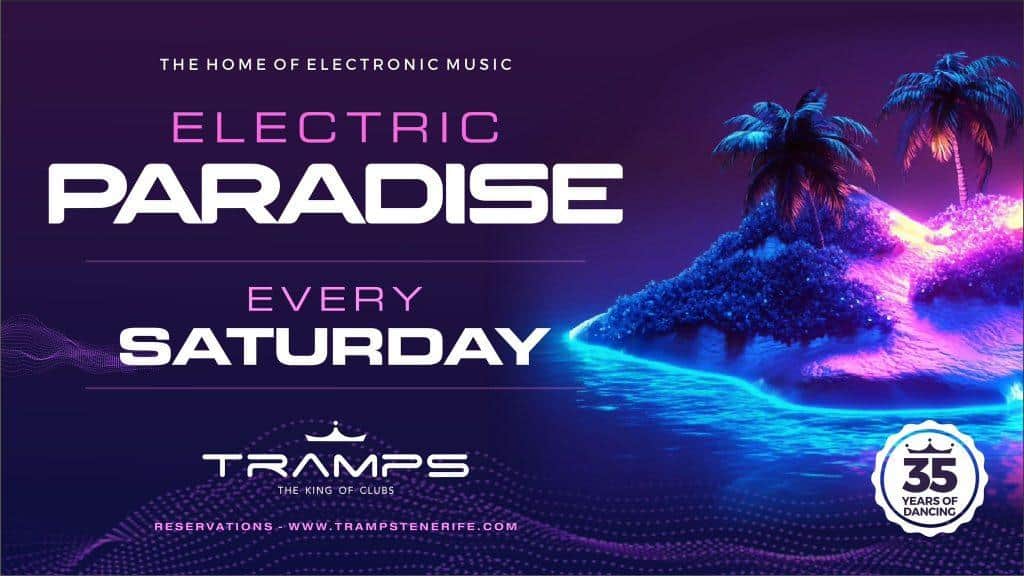 Electric Paradise electronic music night at Tramps Tenerife Veronicas Strip nightclub