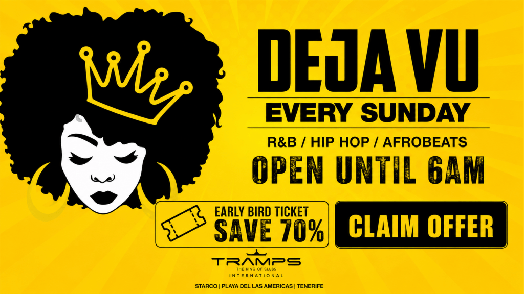Déjà Vu Tenerife RnB night with Hip-Hop, Afrobeats & Dancehall