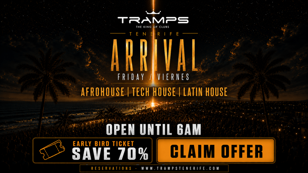 Tramps Tenerife Events: Arrival, Latin House / Tech House / Afrohouse