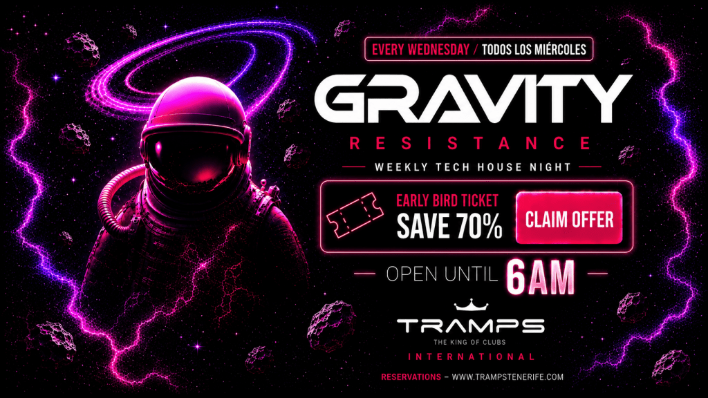 Tramps Tenerife Events: Gravity Latin House / Tech House / Afrohouse