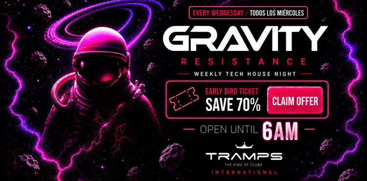 Tramps Tenerife Events: Gravity Latin House / Tech House / Afrohouse