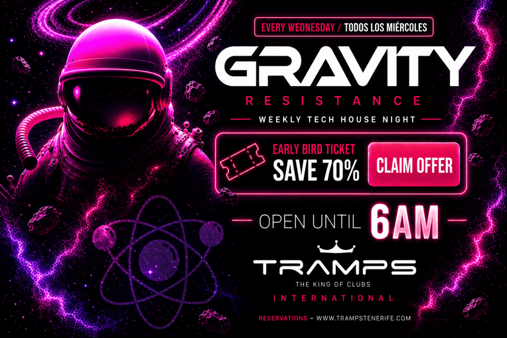 Tramps Tenerife Events: Gravity Latin House / Tech House / Afrohouse