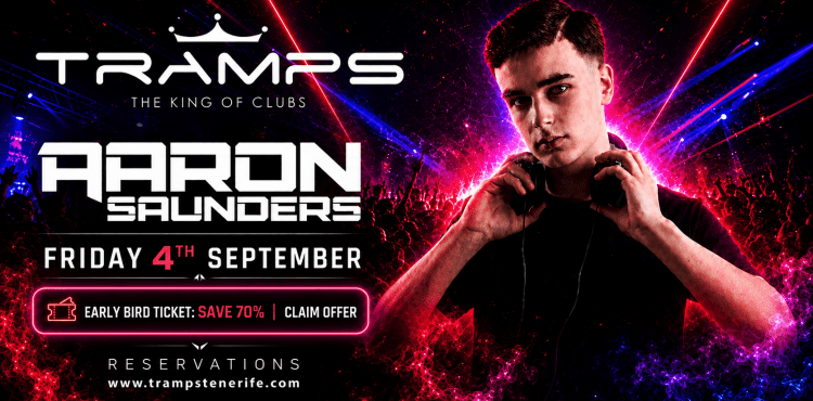 Tramps Tenerife Events: Aaron Saunders Tech House / Electronic Music