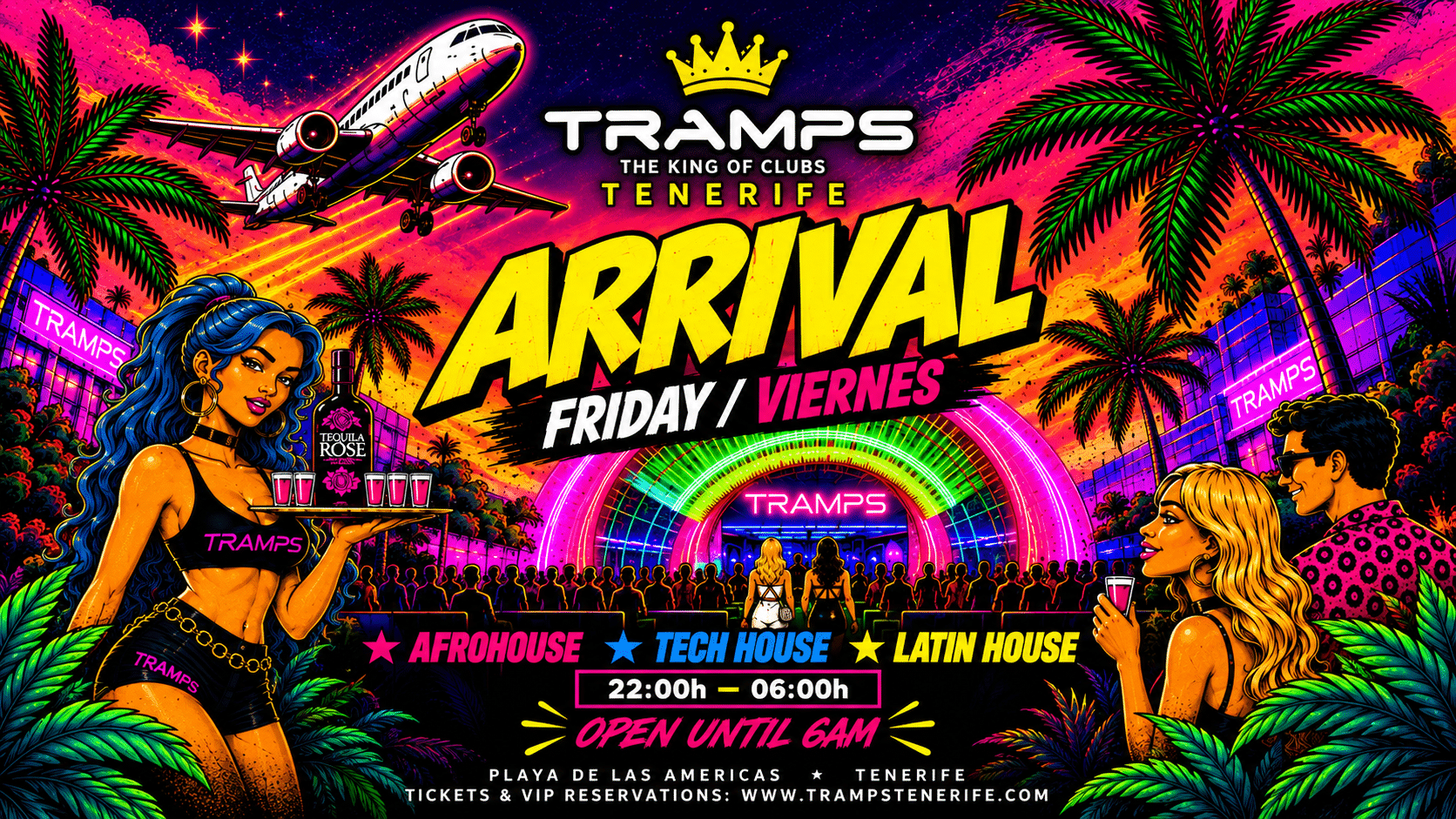 Tramps Tenerife Events: Arrival, Latin House / Tech House / Afrohouse