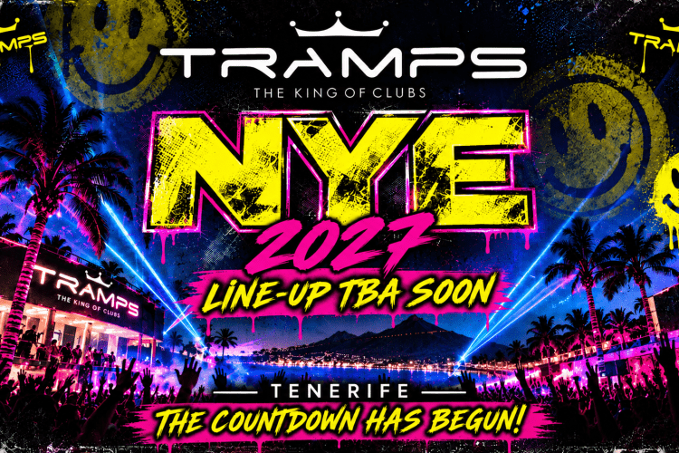 New Year's Eve Tenerife 2027 at Tramps Tenerife with line-up TBA