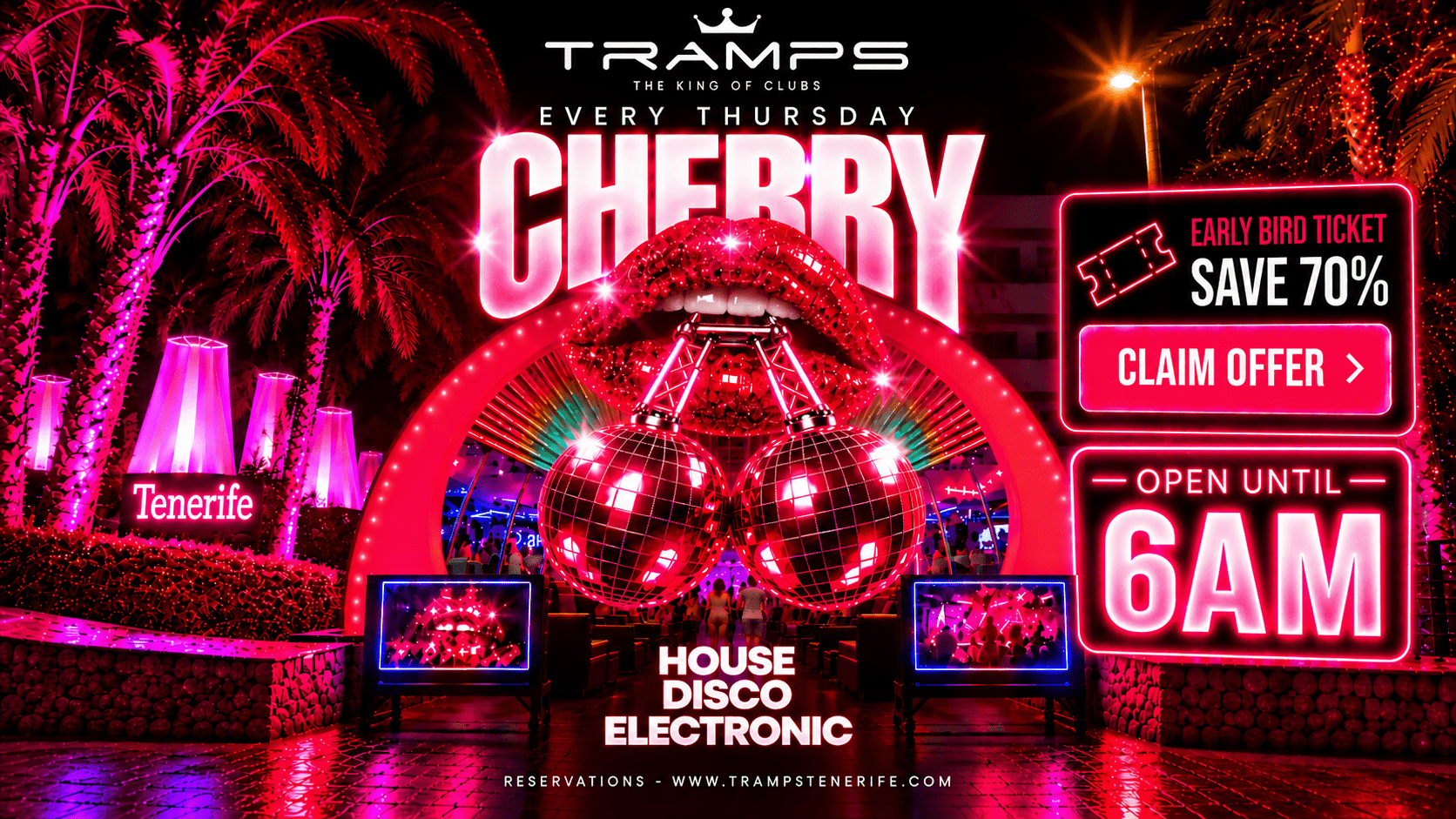 Tramps Tenerife Events: Cherry Disco / House / Electronic