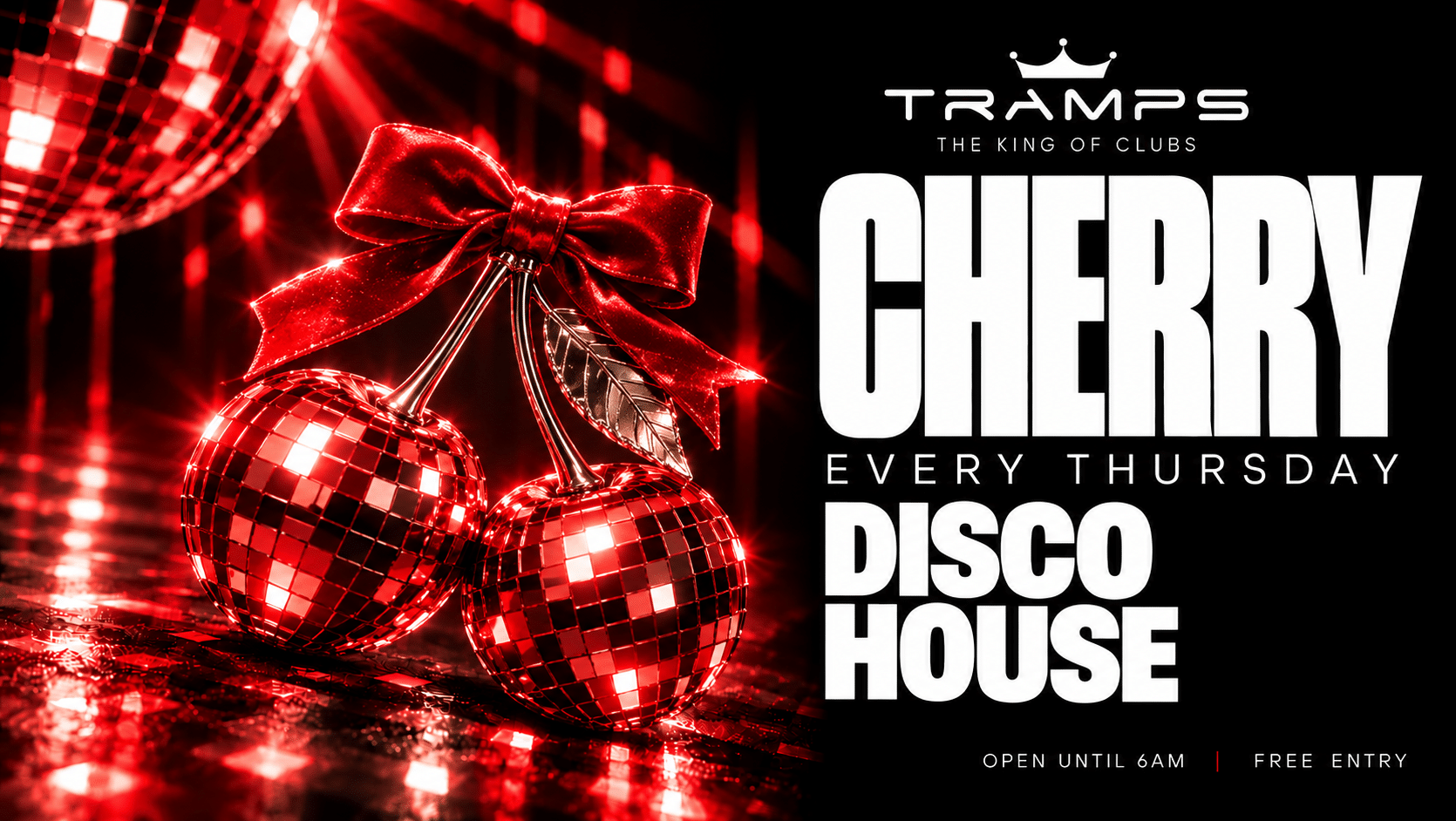 Cherry Thursdays Event Flyer - Tramps Tenerife Nightclub