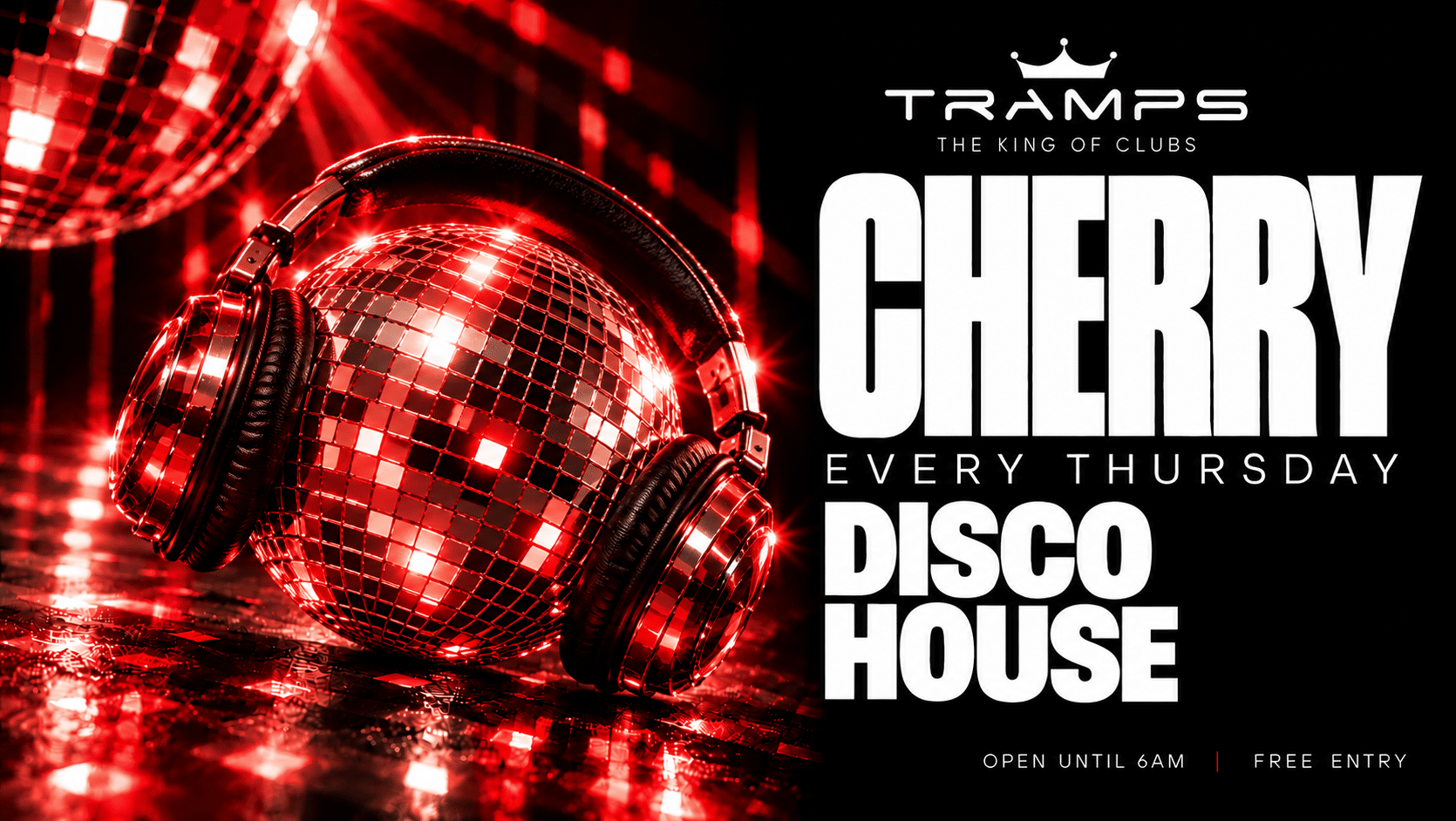 Cherry Thursdays Event Flyer - Tramps Tenerife Nightclub